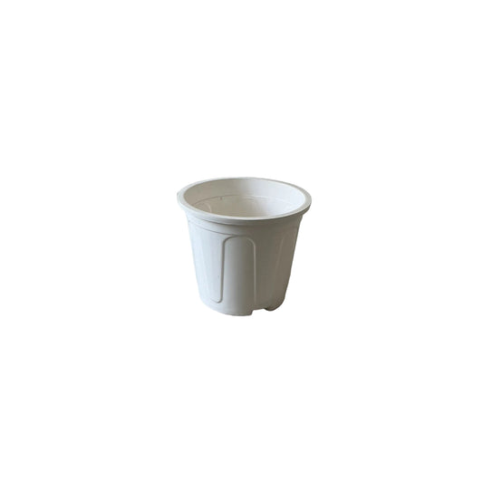 Set Of 6- 6 Inch White Nursery Pot
