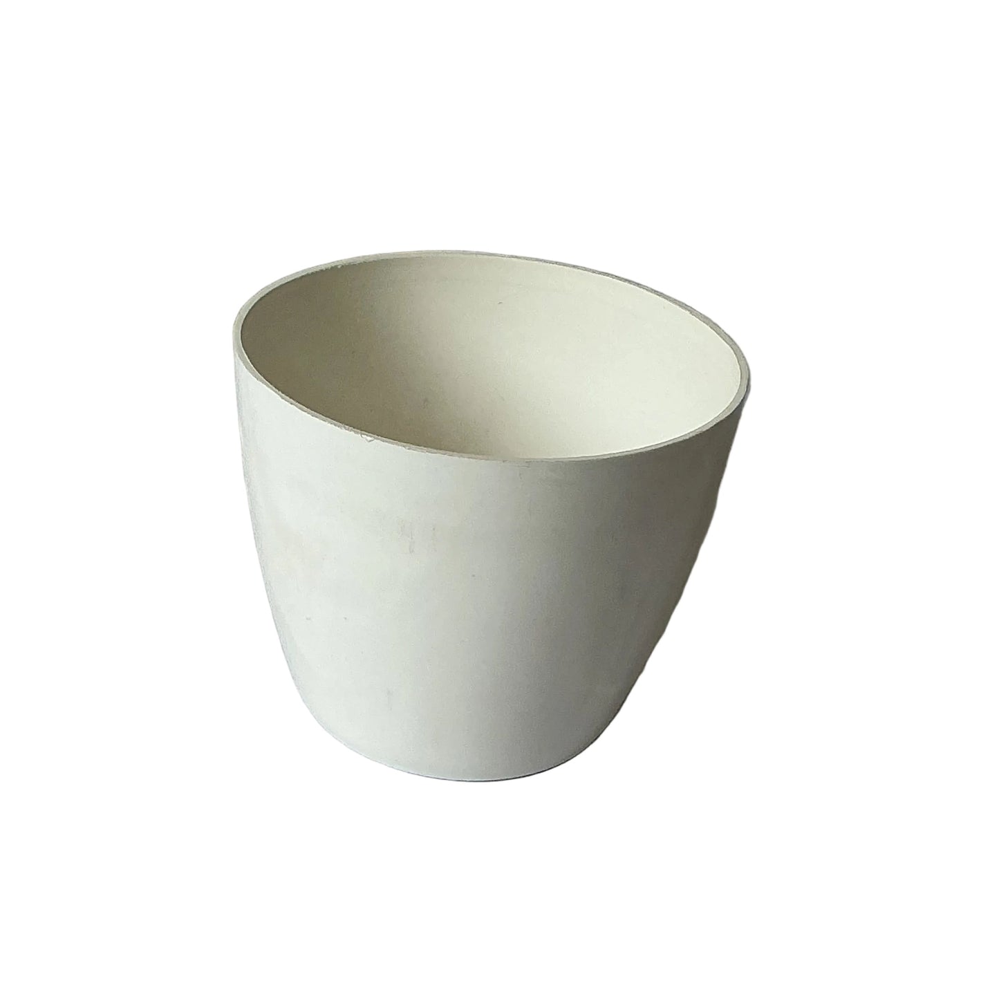 4 Inch White Premium Plastic Orchid Round Pot