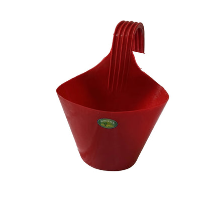 Set Of-4 Single Hook Hanging Pot In 8 Inch Any Colour.