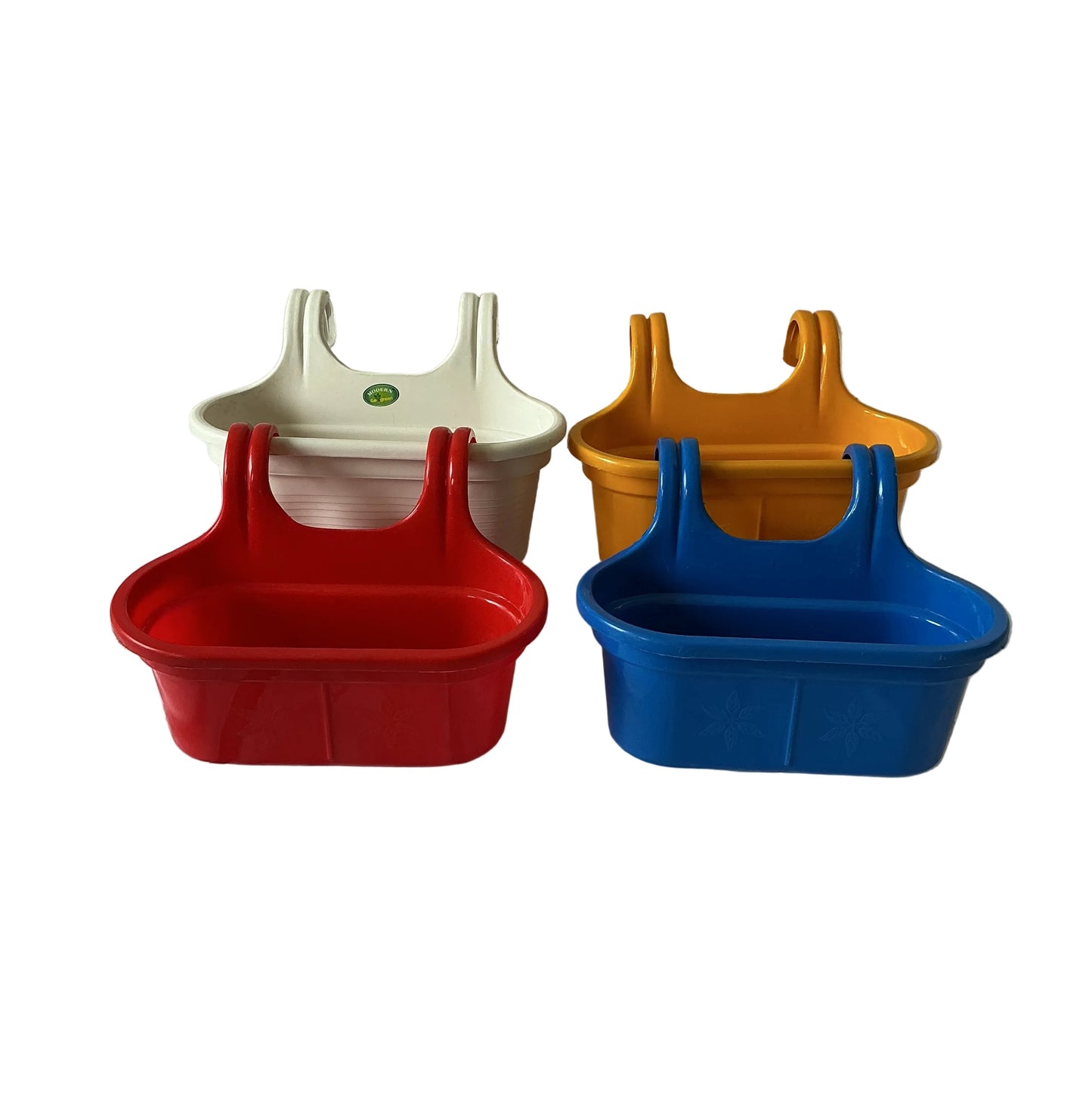 Set Of-4 Double Hook Hanging Basket Planter In Any colour