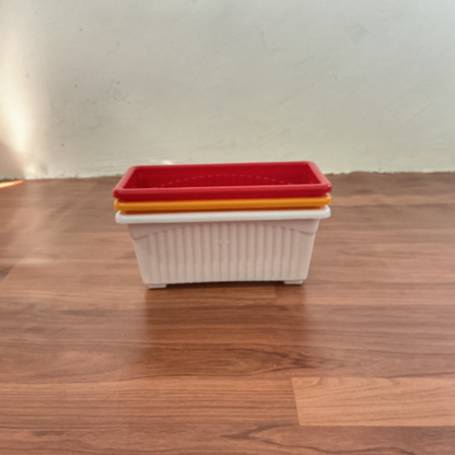 Set of -3, 14 Inch Premium Jupiter Rectangular Window Planter.