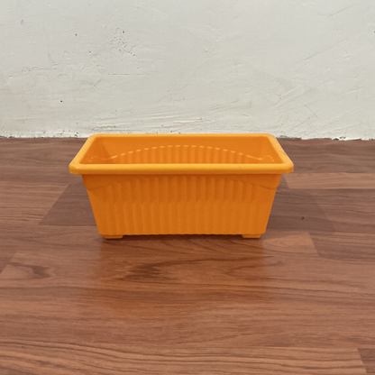 14 Inch Yellow and White Premium Jupiter Rectangular Window Planter.