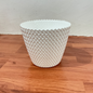 Rattan/Woven Texture Planter 8 inch White