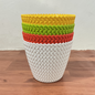 Set Of-4, Rattan/Woven Texture Planter In 8 Inch