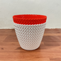 Set Of-2, Rattan/Woven Texture Planter In 8 Inch